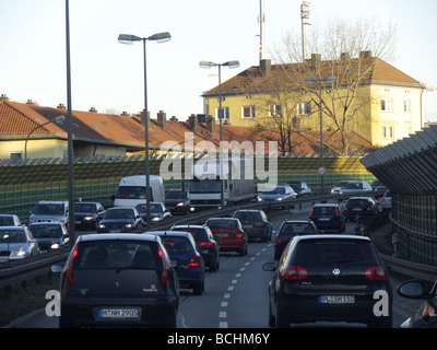 Schwerverkehr in München Stockfoto