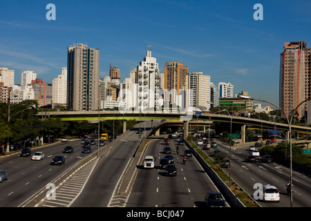 Straßennetz in der Nähe von Ibirapuera park Stockfoto