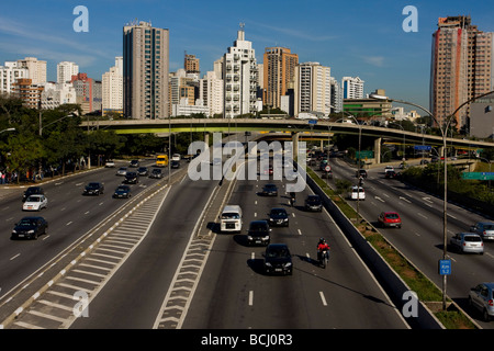 Straßennetz in der Nähe von Ibirapuera park Stockfoto