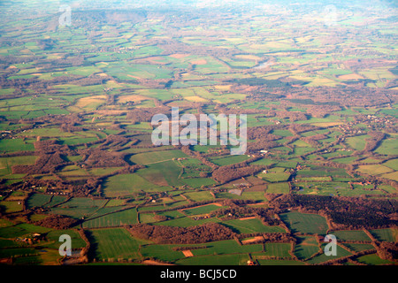 Großbritannien von oben Stockfoto