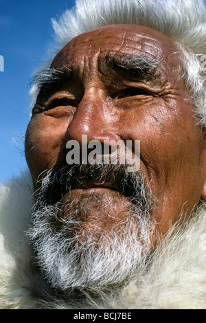 Nahaufnahme von Alaska native Inupiat Eskimo Kotzebue Alaska Arktis Frühling Stockfoto