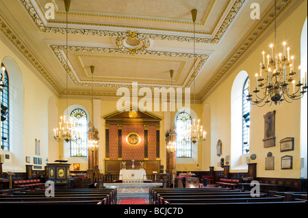 Innenraum der St. Pauls Kirche Covent Garden London Vereinigtes Königreich Stockfoto