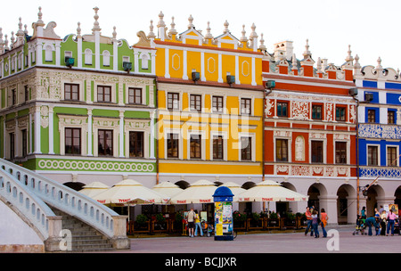 Hauptmarkt Rynek Wielki Zamosc Polen Stockfoto