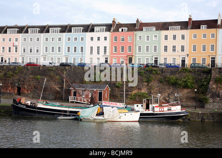 Reihenhäuser in Redcliffe, Bristol Stockfoto