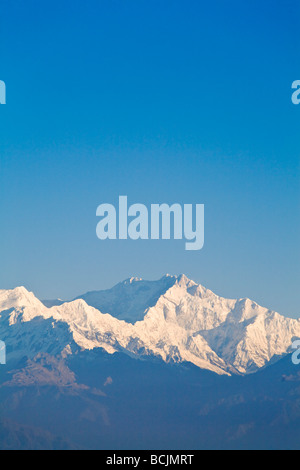 Indien, Westbengalen, Darjeeling, Observation Hill, Bhanu Bhakta Sarini, Anzeigen der Kanchenjunga, Kangchendzönga Stockfoto
