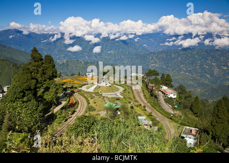 Indien, Westbengalen, Darjeeling, Batasia Loop Stockfoto