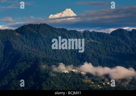 Indien, Sikkim, Gangtok, Tashi Sicht, Ansicht des Kanchenjunga, Kangchendzönga Sortiment Stockfoto