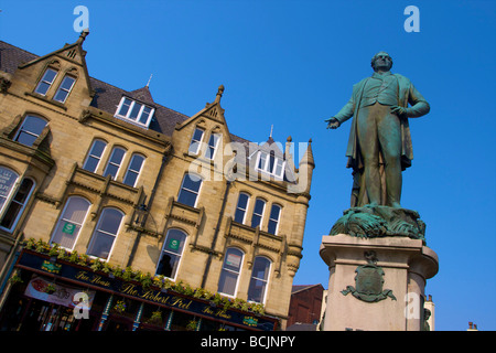 Statue von Sir Robert Peel, Bury, Lancashire, England Stockfoto