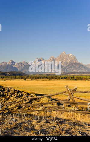 Teton Bergkette, Grand-Teton-Nationalpark, Wyoming, USA Stockfoto