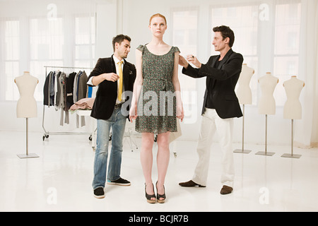 Mode-Designer bei der Arbeit Stockfoto