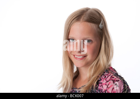 Porträt eines 10 Jahre alten Mädchens Stockfoto