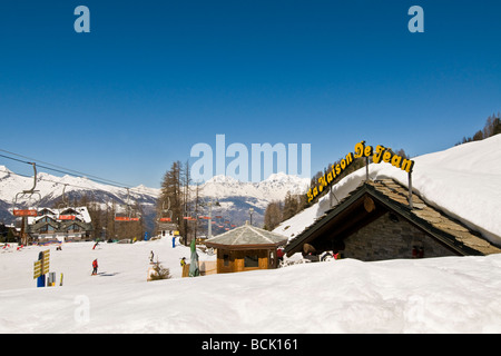 Pila Aosta Italien Stockfoto