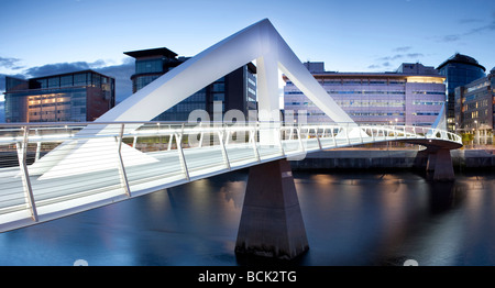 Broomielaw-Tradeston-Brücke über den River Clyde-Glasgow Stockfoto