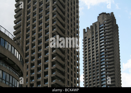 Türme in der Barbican, London Stockfoto