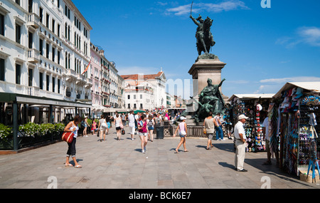 Venedig - die Riva Degli Schiavoni oder wichtigsten Waterfront Spaziergang zwischen St Marks und Arsenale Stockfoto