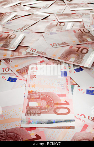 Zehn Euro-Banknoten Stockfoto