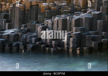 Giant es Causeway, Weltkulturerbe, säulenförmigen Basalt, County Antrim, Nordirland Stockfoto