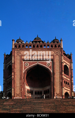 Indien Uttar Pradesh Fatehpur Sikri Jami Masjid Moschee Buland Darwaza Tor des Sieges Stockfoto