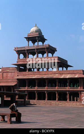 Indien Uttar Pradesh Fatehpur Sikri Panch Mahal erbaut während der zweiten Hälfte des 16. Jahrhunderts Stockfoto