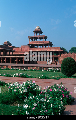 Indien Uttar Pradesh Fatehpur Sikri Panch Mahal erbaut während der zweiten Hälfte des 16. Jahrhunderts Stockfoto