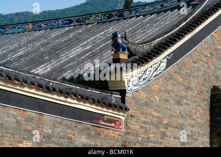 China-Hong Kong-Tang-Clan Ahnenhalle. Traditionelle chinesische Architektur in New Territories Stockfoto