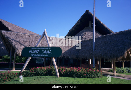 Punta Cana International Flughafen terminal - Karibik - Dominikanische Republik-Insel Stockfoto