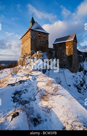 Burg Hohenstein Burg im Winter, Hohenstein, Franken, Deutschland Stockfoto