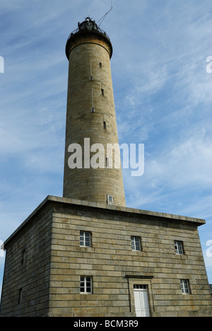 Granit Leuchtturm der Insel Batz in der Bretagne Stockfoto