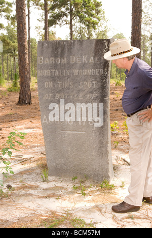 Schlacht von Camden Historical Marker Südcarolina USA Stockfoto