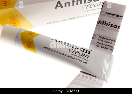 Anti-Histamin für Allergie und Insekt beißt Creme Stockfoto