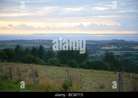 Landschaftsbild von Locronan. Frankreich, Bretagne, Bretagne, Finistere, Finistère Stockfoto