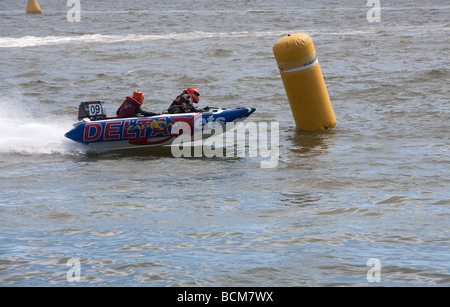 Zapcat Thundercat Motorboot Rennen. Plymouth Sound. Juli 2009 Delta Jet Jets Stockfoto