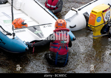 Zapcat Thundercat Motorboot Rennen. Plymouth Sound. Juli 2009 Royal Marines Commandos Stockfoto