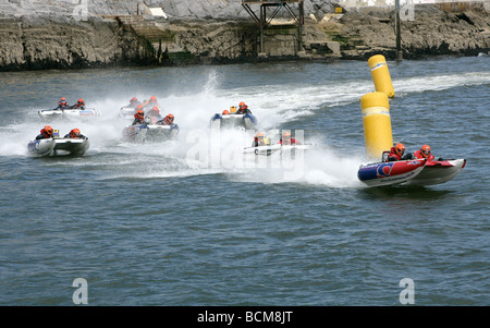 Zapcat Thundercat Motorboot Rennen. Plymouth Sound. Juli 2009 Stockfoto