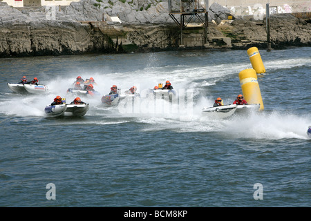 Zapcat Thundercat Motorboot Rennen. Plymouth Sound. Juli 2009 Stockfoto