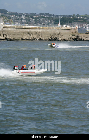 Zapcat Thundercat Motorboot Rennen. Plymouth Sound. Juli 2009 Stockfoto