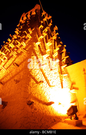 Ein Turm Minarett einer Moschee in Timbuktu Stockfoto