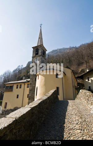Fontainemore Aosta Italien Stockfoto