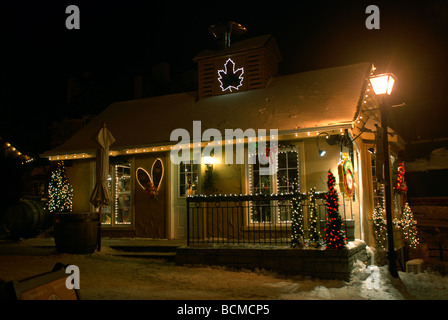 Ahornsirup-Produkte-Haus in Mont Tremblant resort Stockfoto