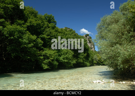 Der Fluss Acheron im Nordwesten Griechenlands Stockfoto