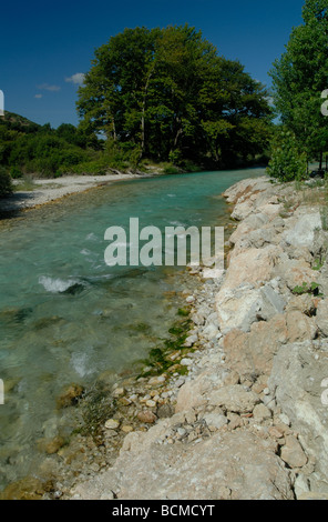 Der Fluss Acheron im Nordwesten Griechenlands Stockfoto