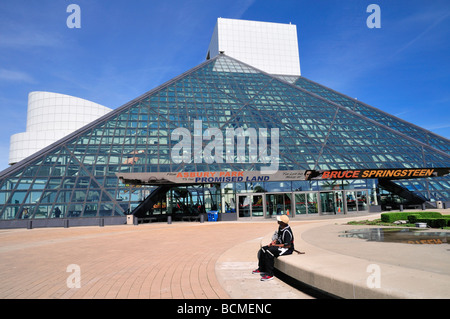 Rock And Roll Hall Of Fame Cleveland Juni 2009 eine Ausstellung widmet sich Bruce Springsteen ist vorhanden Stockfoto