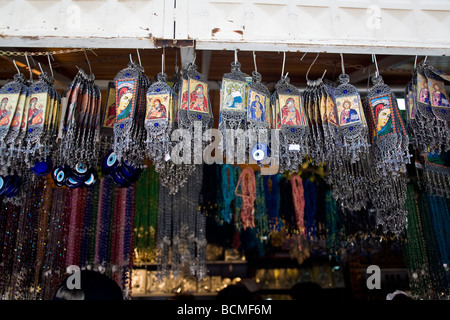 Anbieter am Eingang des Marmor-Straße im alten Ephesus Stockfoto