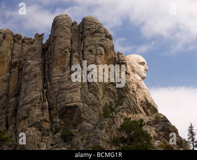 Profil von George Washington, Mount Rushmore National Memorial, Black Hills, South Dakota Stockfoto