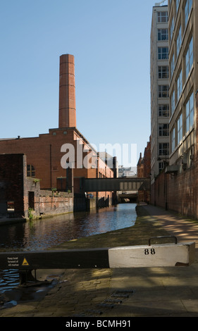 Rochdale Kanal in der Nähe von Bridgewater Street Manchester Stockfoto