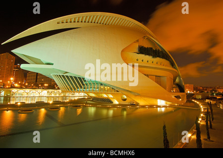 Monteolivete Brücke von S Calatrava City of Arts and Sciences Comunidad Valenciana Valencia, Spanien Stockfoto