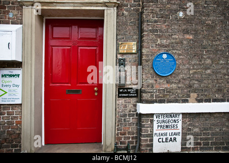 Einstieg in die Welt von James Herriot Museum Kirkgate Thirsk North Yorkshire Stockfoto