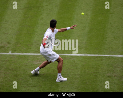 Wimbledon Championships 2009, Novak Djokovic SRB in Aktion Stockfoto