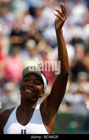 Wimbledon Championships 2009, Venus Williams USA winken Stockfoto