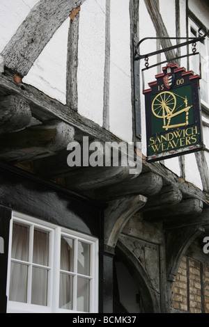 Sechzehnten Jahrhundert Weber Haus in The Strand, Sandwich Stockfoto